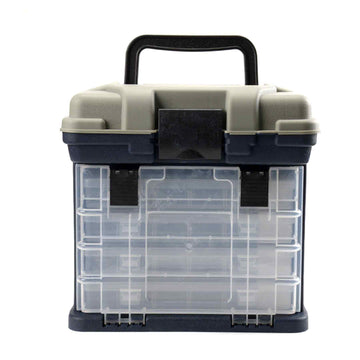 Boîte de matériel de pêche 18x26x27cm utilitaire portable 4 couches grande boîte de matériel de pêche léger boite de rangement
